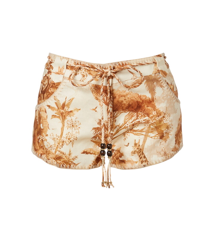 Photo: Zimmermann Indra beaded printed linen shorts