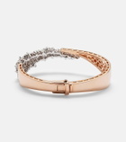 Yeprem 18kt rose and white gold (750/1000) bracelet with diamonds