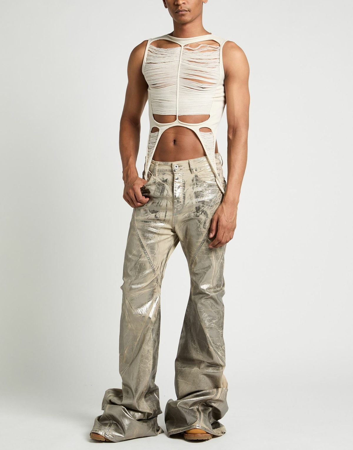 Rick Owens Mens T-shirt Ivory