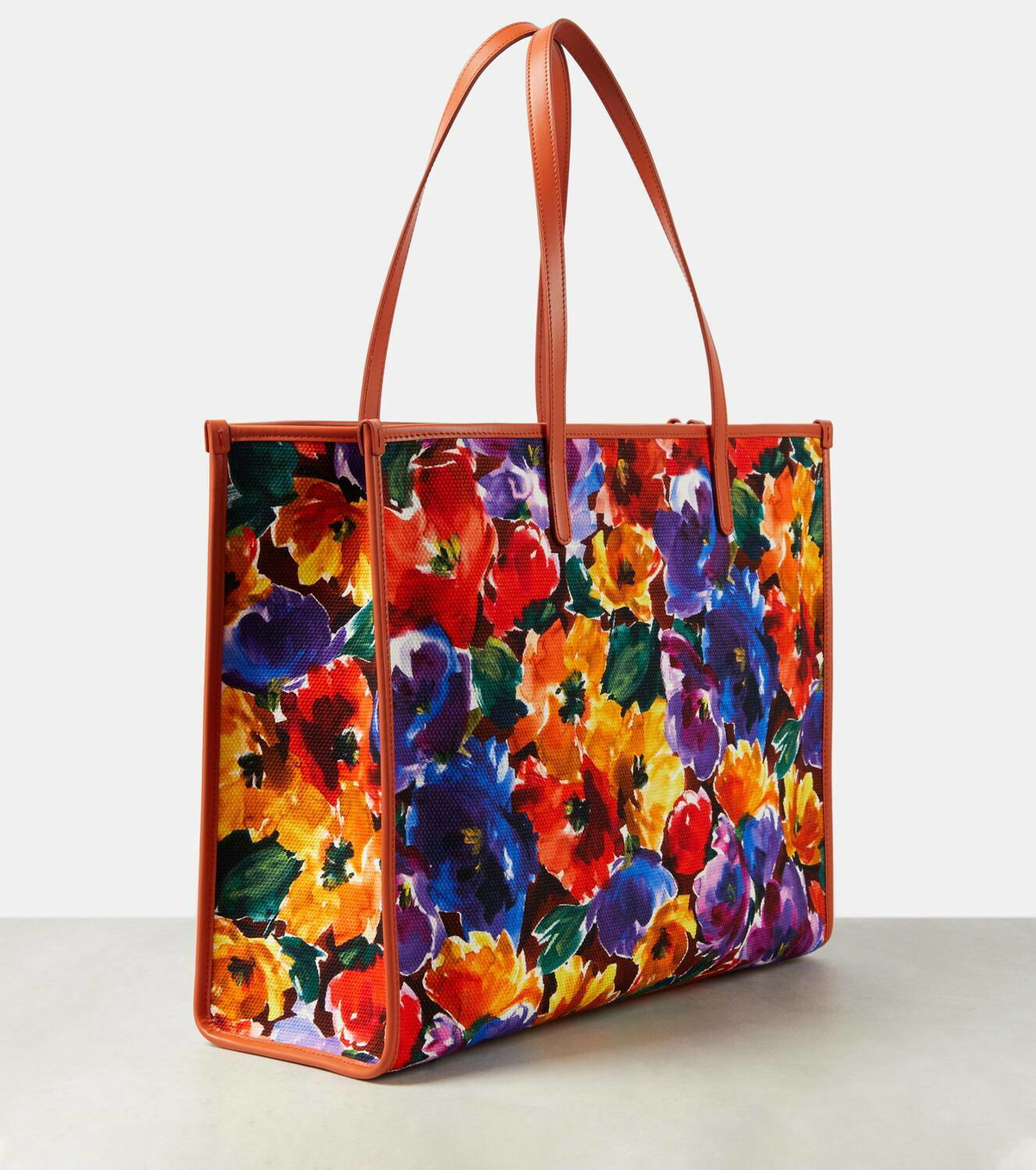 トートバッグ DOLCE & GABBANA FLORAL PRINT CANVAS LARGE SHOPPING BAG Dolce&Gabbana Floral Canvas Tote Bag | Neiman Marcus