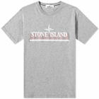 Stone Island Men's Tricromia Print T-Shirt in Melange Grey
