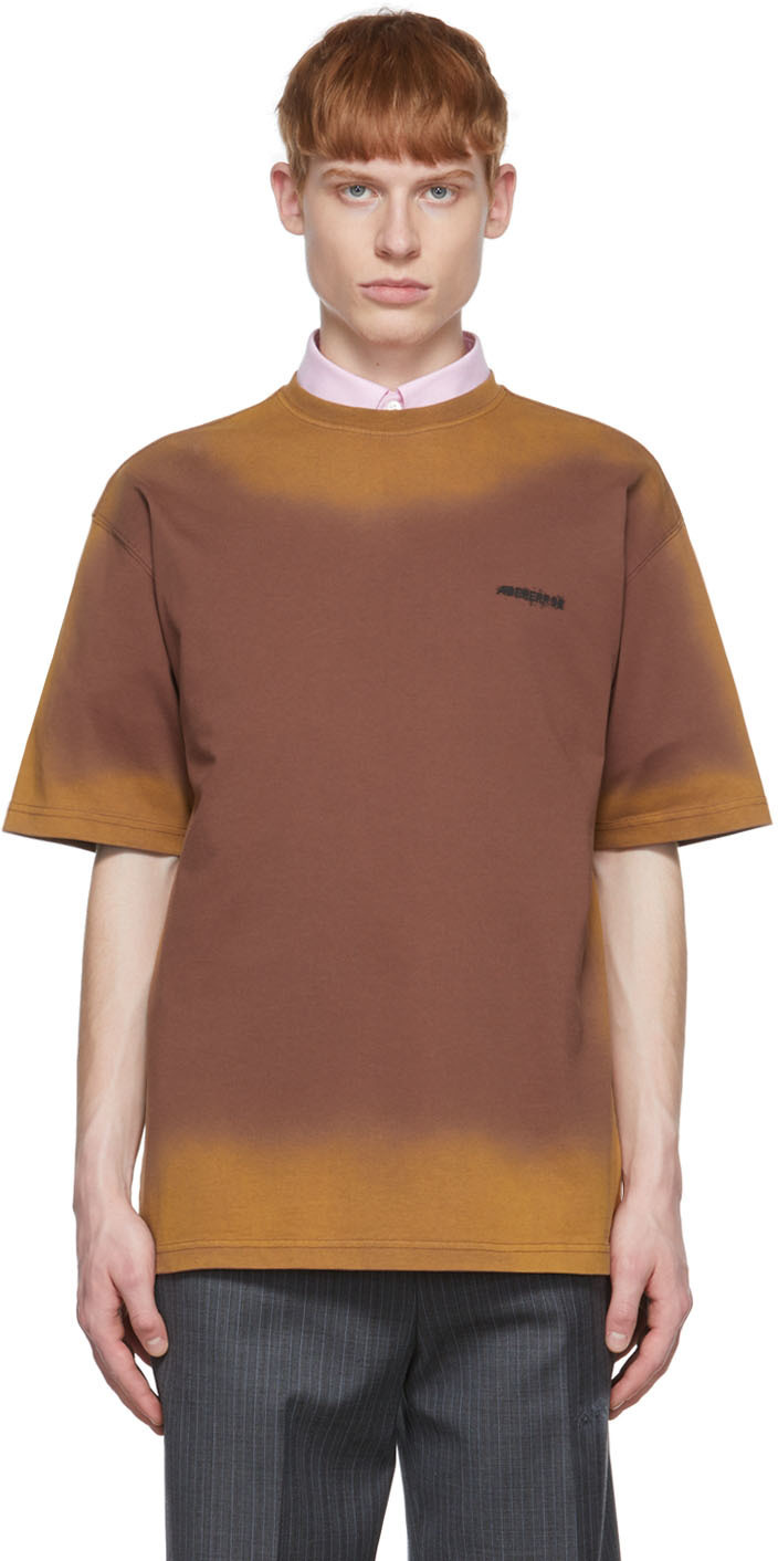 ADER error Brown Border T-Shirt ADER error