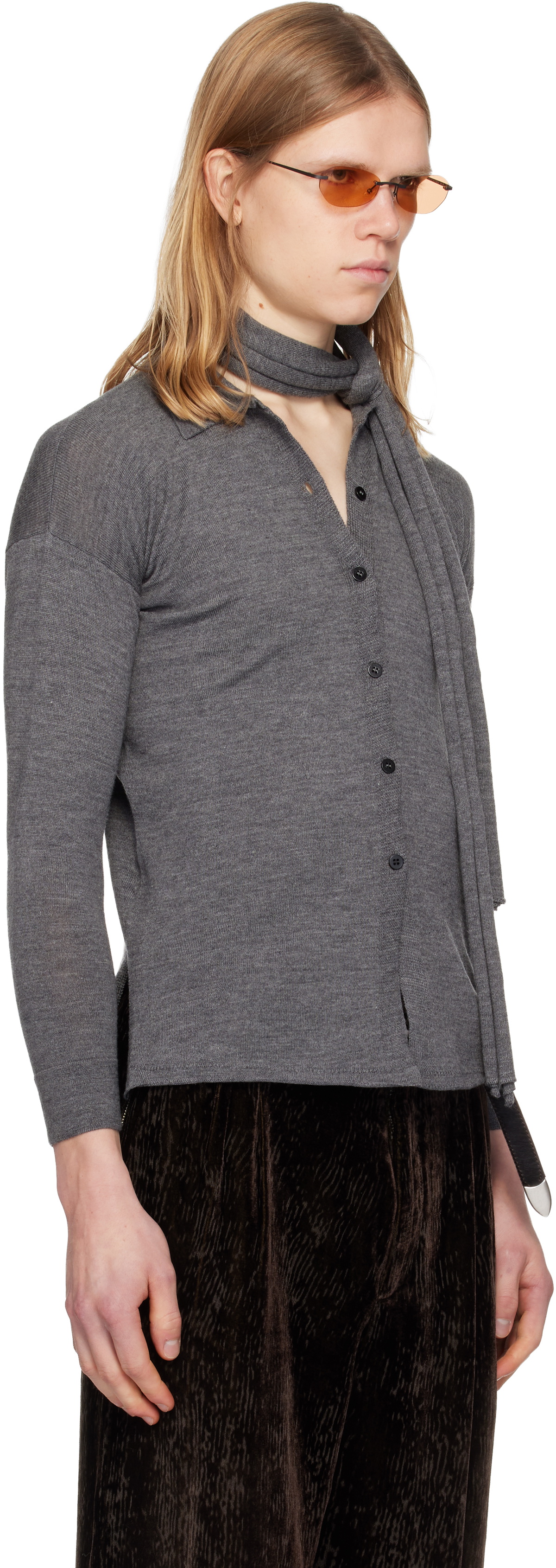 Magliano Gray Tipa Knitted Cardigan