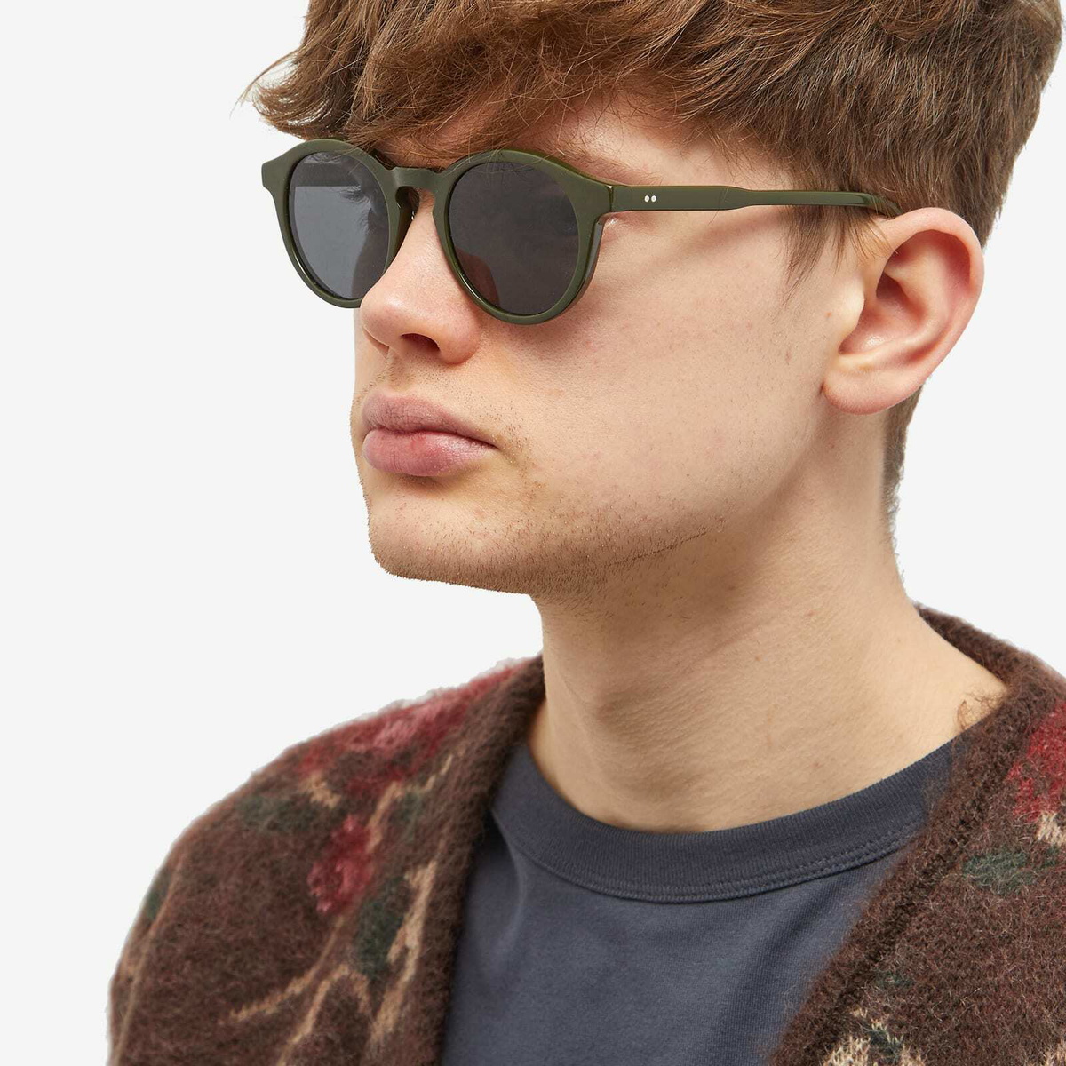 Sun Buddies Men's Zinedine Sunglasses in Solid Green