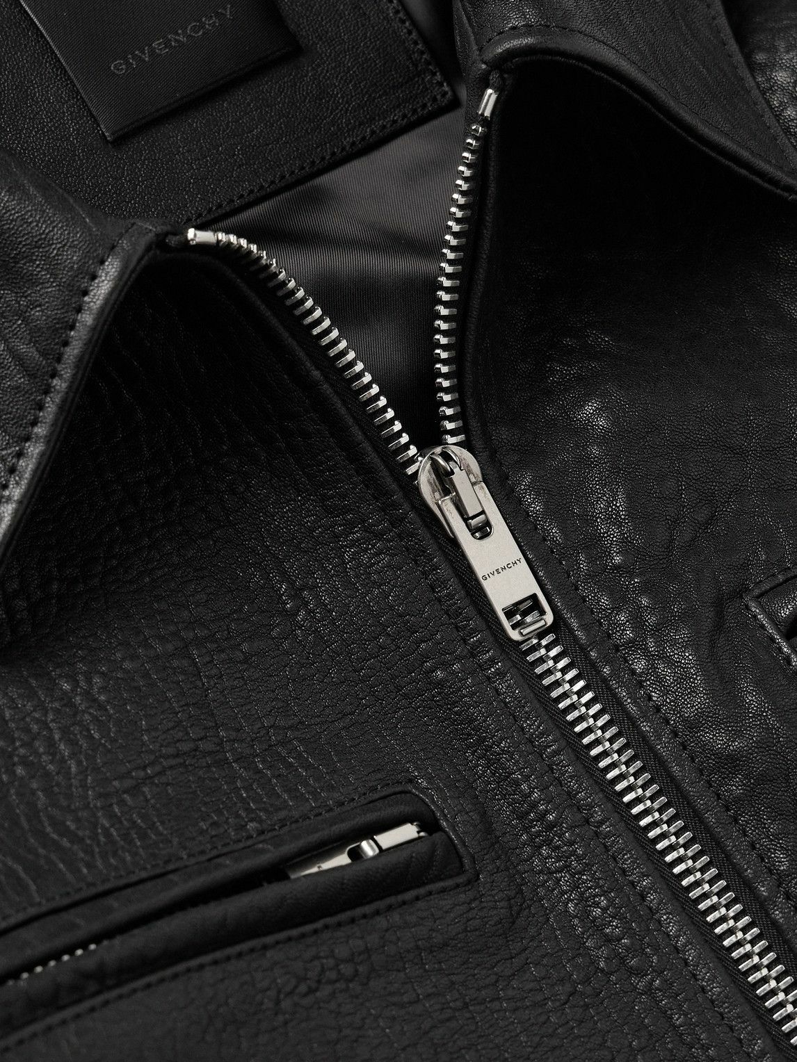 Givenchy - Padded Crinkled-Leather Jacket - Black Givenchy