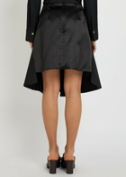 JW Anderson Asymmetric-hem Cotton and Silk-blend Mini Skirt Black