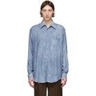 Schnaydermans Blue Oversized Faded Shirt