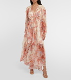 Zimmermann Devi pleated floral maxi dress