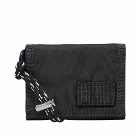 Sacai x Porter Nylon Trifold Wallet in Black