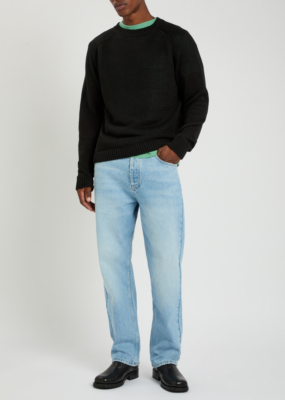 Studio Nicholson Linen-knit Jumper Black