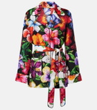 Dolce&Gabbana Floral belted silk shirt