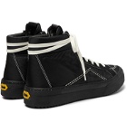 Rhude - V1 Leather-Trimmed Nylon High-Top Sneakers - Black