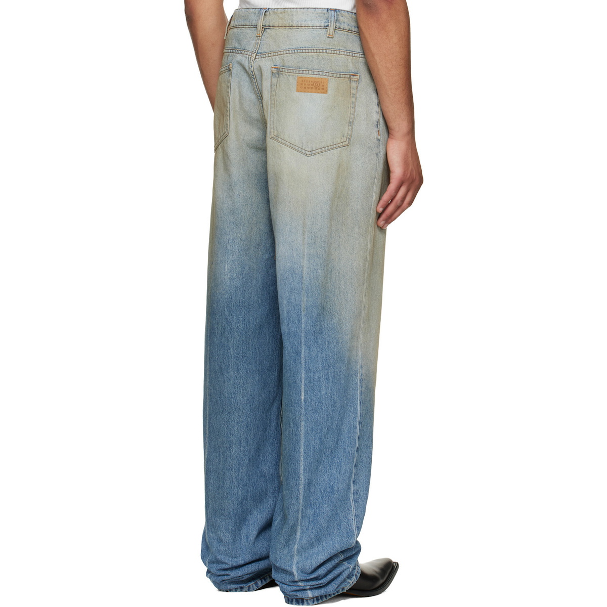 MM6 Maison Margiela Blue Straight-Leg Jeans