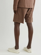 James Perse - Straight-Leg Poplin-Trimmed Supima Cotton-Jersey Drawstring Shorts - Brown