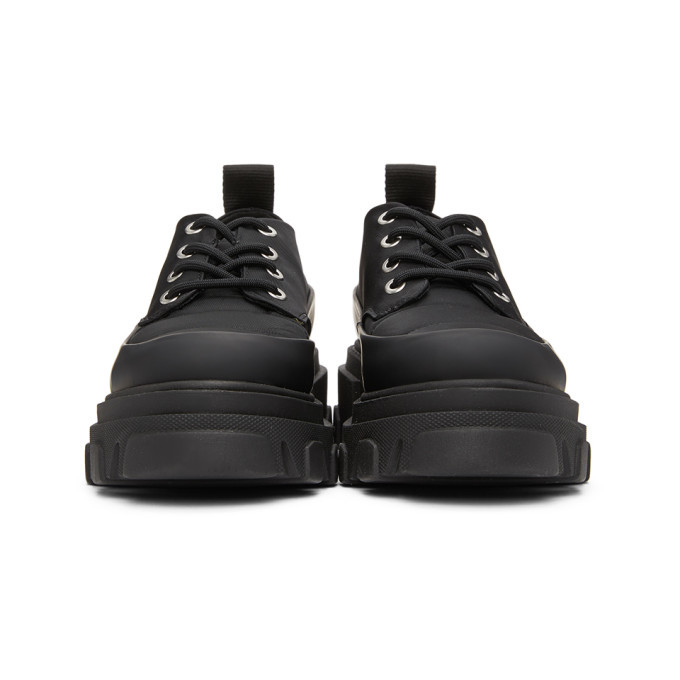 GANNI Black Nylon Winter Hybrid Derbys