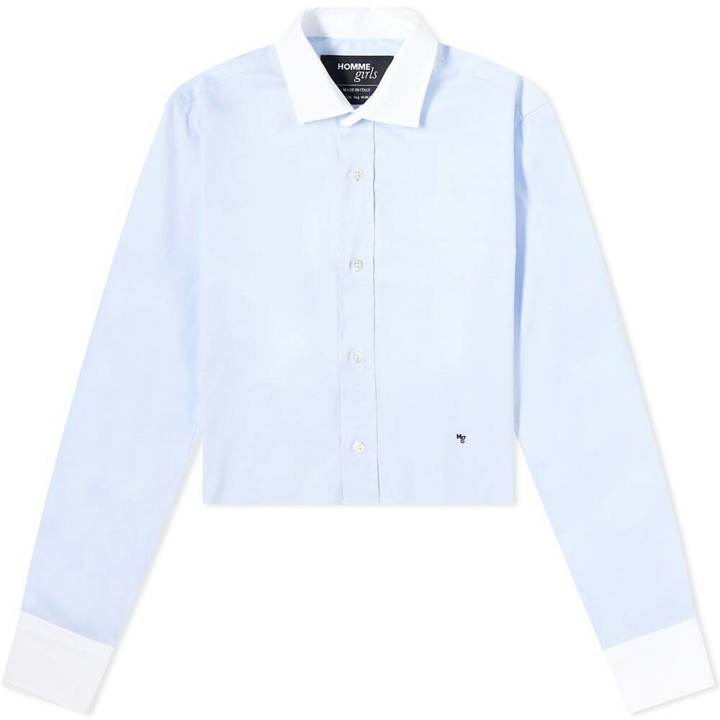 Photo: Hommegirls Cropped Contrast Collar Shirt