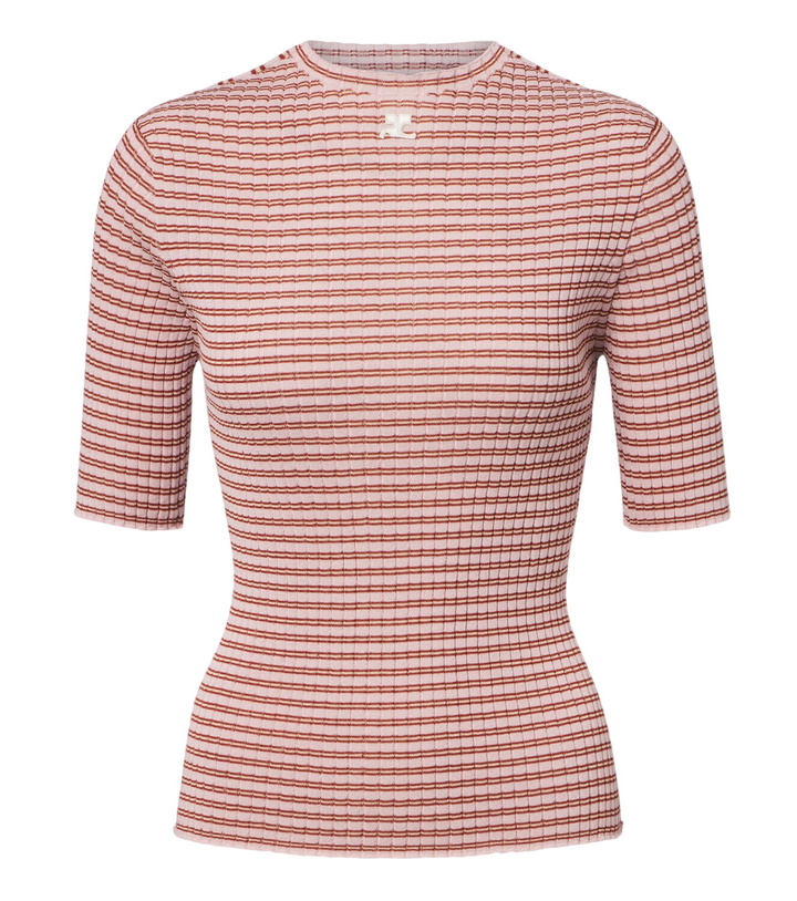 Photo: Courrèges Striped cotton-blend T-shirt
