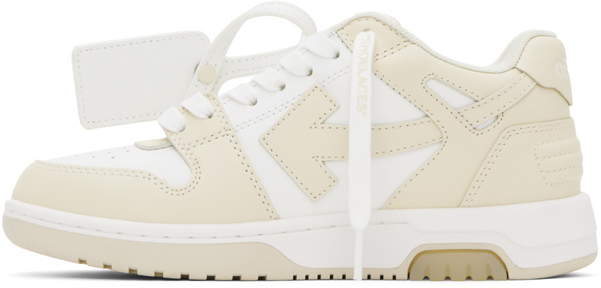 Off-White Beige & White Out Of Office Sneakers Off-White