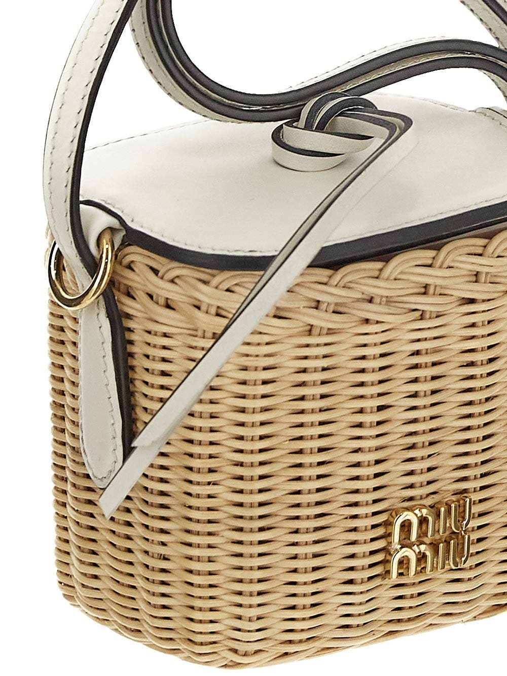 ミニバスケット【miumiu】編み込みバッグ Miu Miu Mini Basket Bag Miu Miu