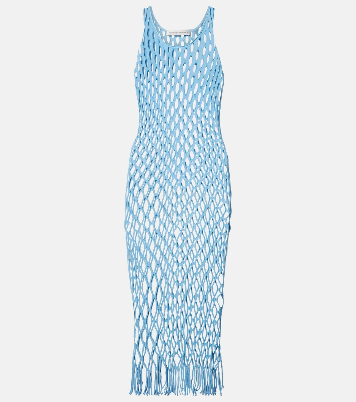 Christopher Esber Knitted mesh beach dress