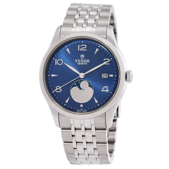 Photo: Tudor 1926 Luna Automatic Moon Phase Blue Dial Watch M91560-0002