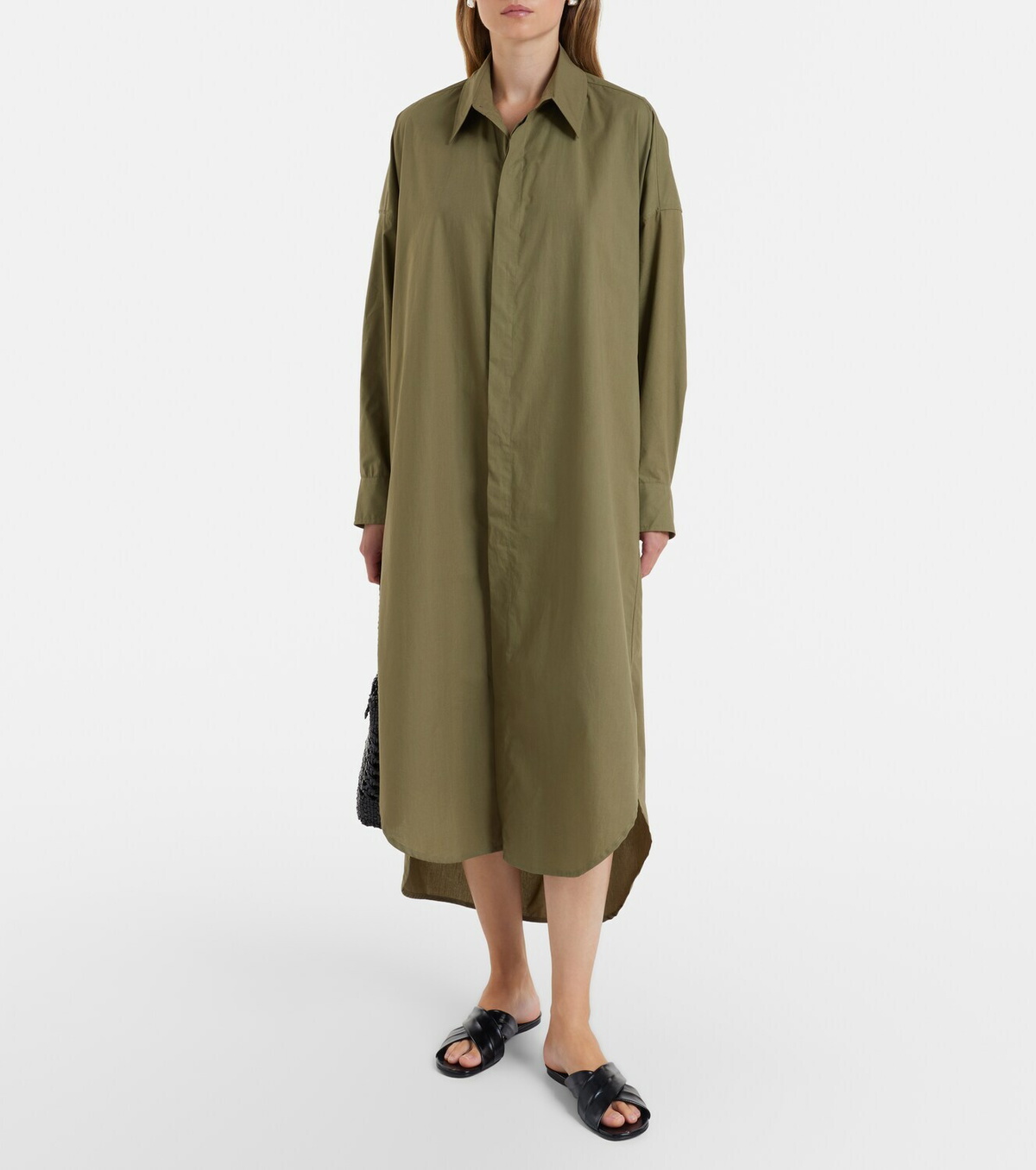 The Frankie Shop Bloom cotton poplin shirt dress