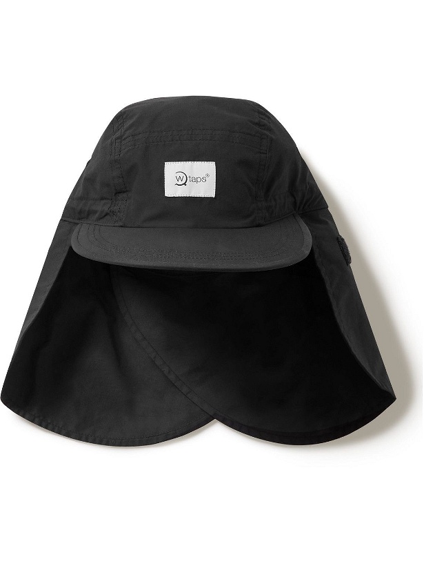 Photo: WTAPS - FaceHugger Convertible Logo-Appliquéd SUPPLEX Shell Cap and Mask - Black