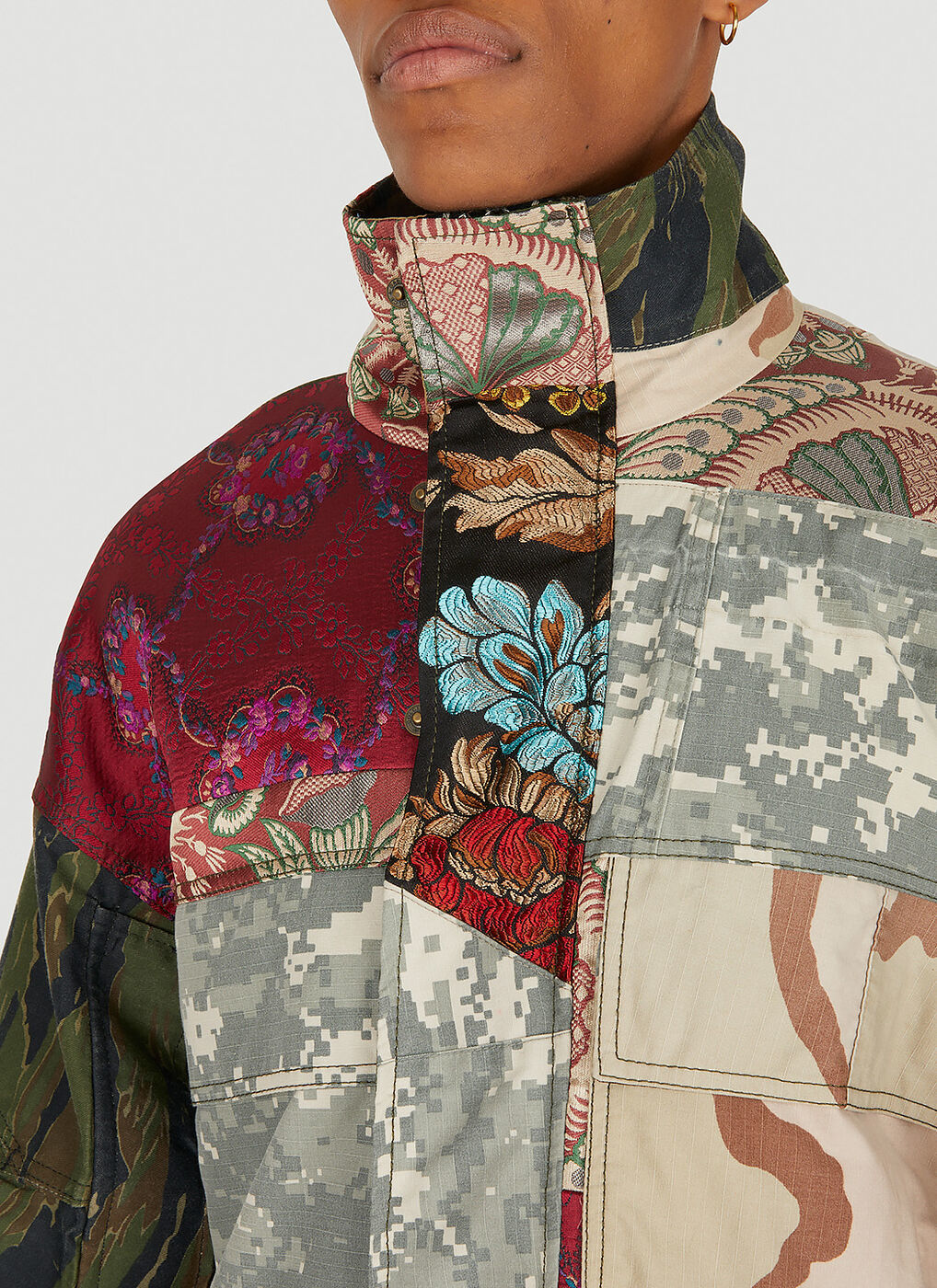 Patchwork Military Jacket in Multicolour Dolce & Gabbana