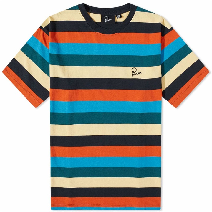 Photo: By Parra Men's Stacked Pets on Stripes T-Shirt in Multi