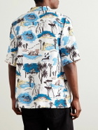 MANAAKI - Te Ika A Maui Camp Collar Printed Lyocell-Twill Shirt - Blue