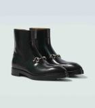 Gucci Horsebit leather ankle boots