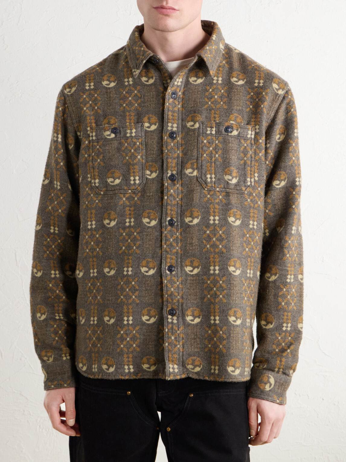 RRL - Cotton-Jacquard Shirt - Brown