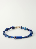 Luis Morais - 14-Karat Gold Lapis Lazuli Beaded Bracelet
