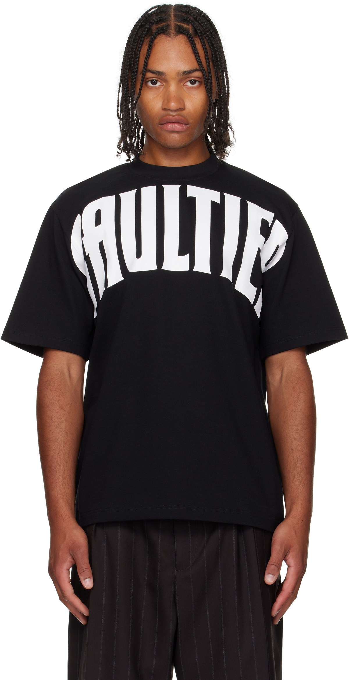 Jean Paul Gaultier Black 'The Large Gaultier' T-shirt Jean Paul
