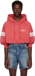 GUESS USA Red Distressed Hoodie
