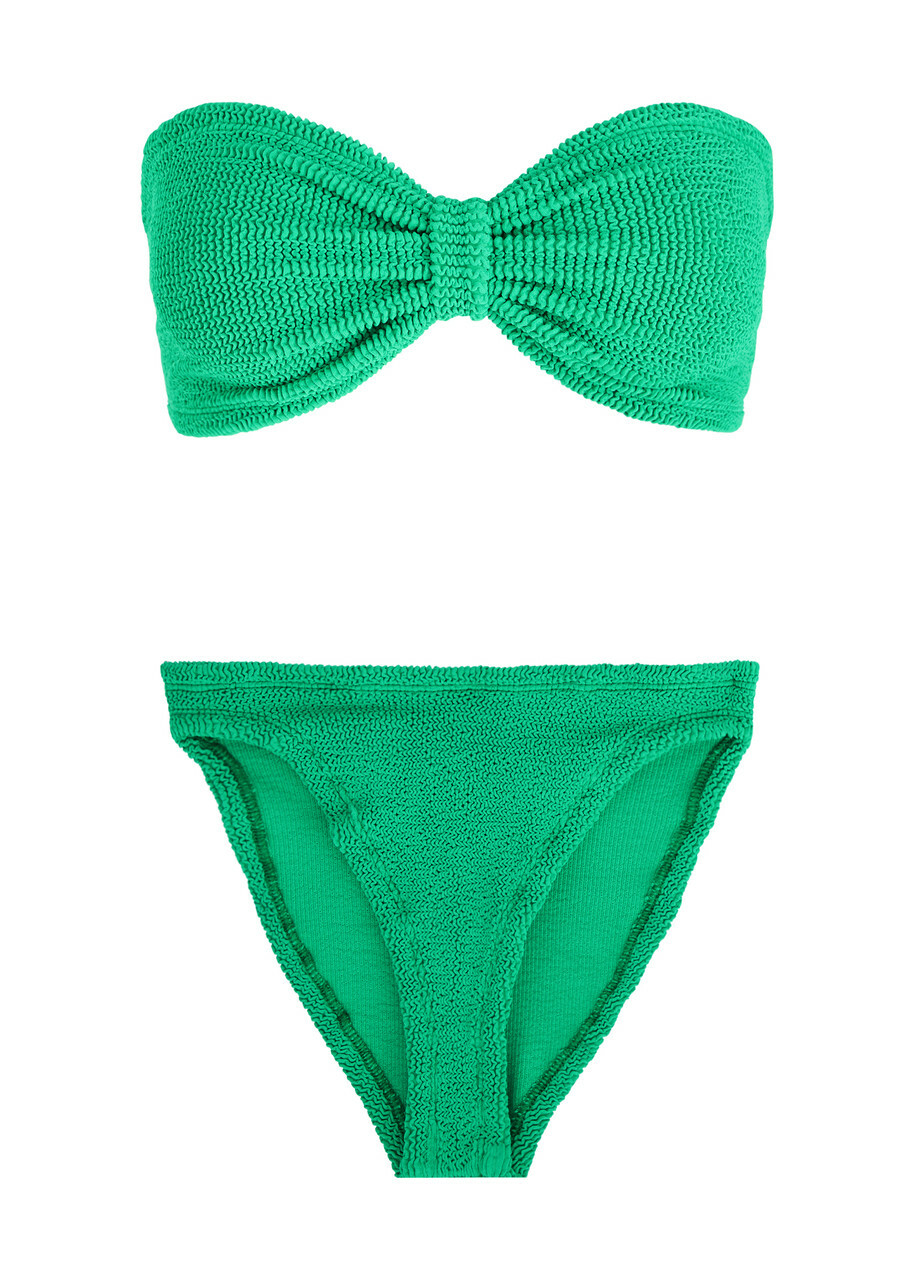 Hunza G Jean Seersucker Bikini - Green - One Size