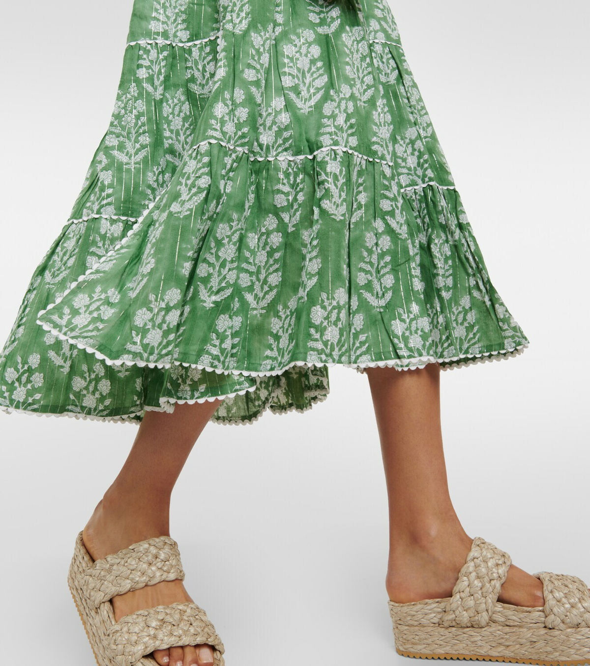 Juliet Dunn Floral cotton-blend midi dress Juliet Dunn