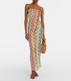 Missoni Zigzag gathered midi dress