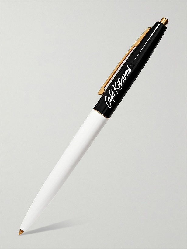 Photo: Café Kitsuné - Logo-Print Resin and Gold-Tone Ballpoint Pen