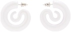 Panconesi White Perla Serpent Earrings