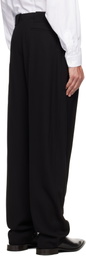 Mugler Black Heavy Fluid Trousers