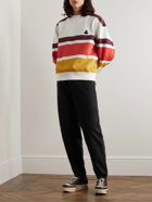 Isabel Marant - Logo-Flocked Striped Cotton-Blend Jersey Sweatshirt - White