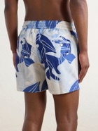 Frescobol Carioca - Rio Straight-Leg Mid-Length Printed Recycled Swim Shorts - Blue