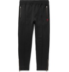 AMI - Slim-Fit Tapered Logo-Appliquéd Jersey Sweatpants - Black