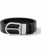 Montblanc - 3.5cm Reversible Croc-Effect Leather Belt