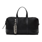 Kara Black Leather Duffle Bag