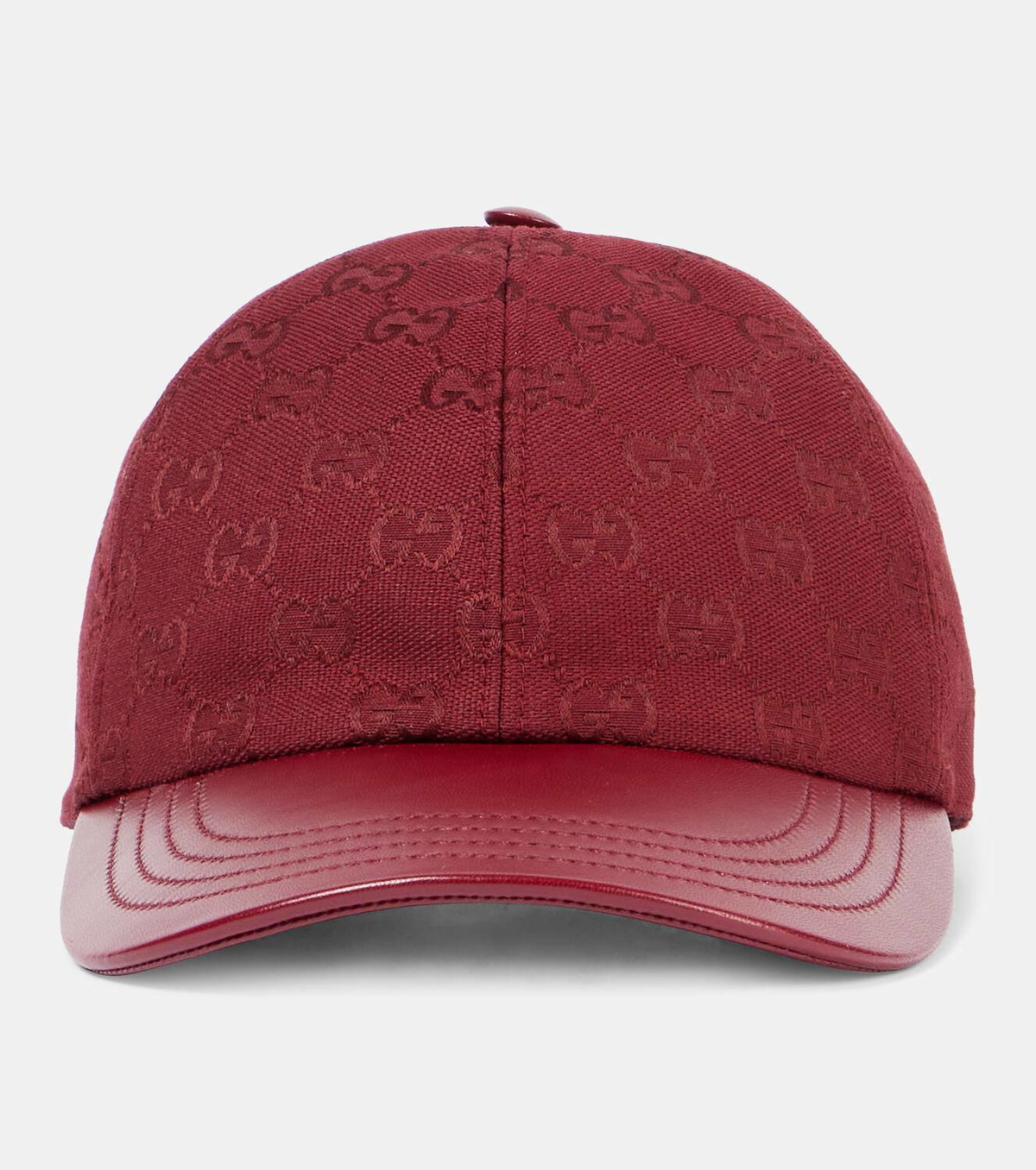 Gucci GG leather baseball cap
