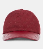 Gucci GG leather baseball cap