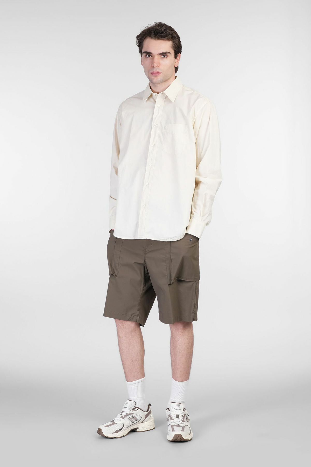Aspesi Fred Shirt In Beige Cotton