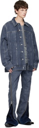 Rick Owens DRKSHDW Blue Concordians Lido Worker Denim Jacket